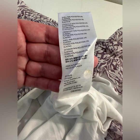 New FREE PEOPLE Romi Mesh Mini Skirt Zebra Animal Print Ruffle Ruched FP Purple - Picture 8 of 10